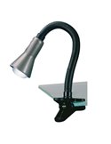 Flexo articulable y flexible con pinza FLEXO bombilla excl. 1x E14 max. 18W IP20 Gris