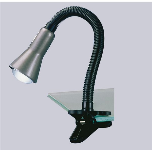 Flexo flexível e articulado com grampo, lâmpada flexográfica excl. 1x E14 máx. 18W IP20 Cinza