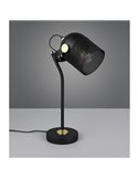 Lámpara de sobremesa MIXA pantalla rejilla bombilla excl. 1x E27 max. 10W IP20 Negro