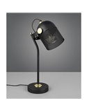 Lámpara de sobremesa MIXA pantalla rejilla bombilla excl. 1x E27 max. 10W IP20 Negro