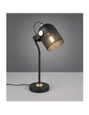 Lámpara de sobremesa MIXA pantalla rejilla bombilla excl. 1x E27 max. 10W IP20 Negro