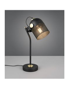 Lámpara de sobremesa MIXA pantalla rejilla bombilla excl. 1x E27 max. 10W IP20 Negro 2
