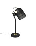 Lámpara de sobremesa MIXA pantalla rejilla bombilla excl. 1x E27 max. 10W IP20 Negro