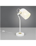 Lámpara de mesa con pantalla rejilla MIXA bombilla excl. 1x E27 max. 10W IP20 Blanco