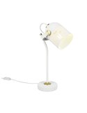 Lámpara de mesa con pantalla rejilla MIXA bombilla excl. 1x E27 max. 10W IP20 Blanco