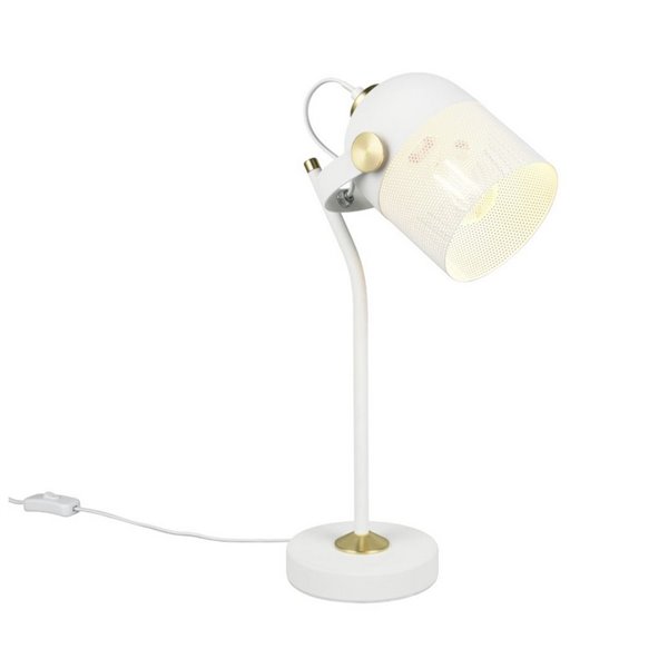 Lámpara de mesa con pantalla rejilla MIXA bombilla excl. 1x E27 max. 10W IP20 Blanco