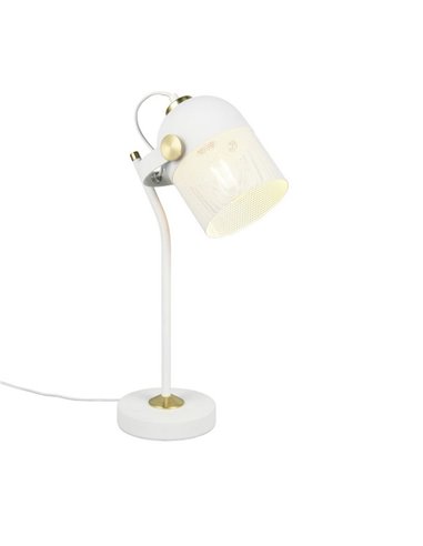 Lámpara de mesa con pantalla rejilla MIXA bombilla excl. 1x E27 max. 10W IP20 Blanco