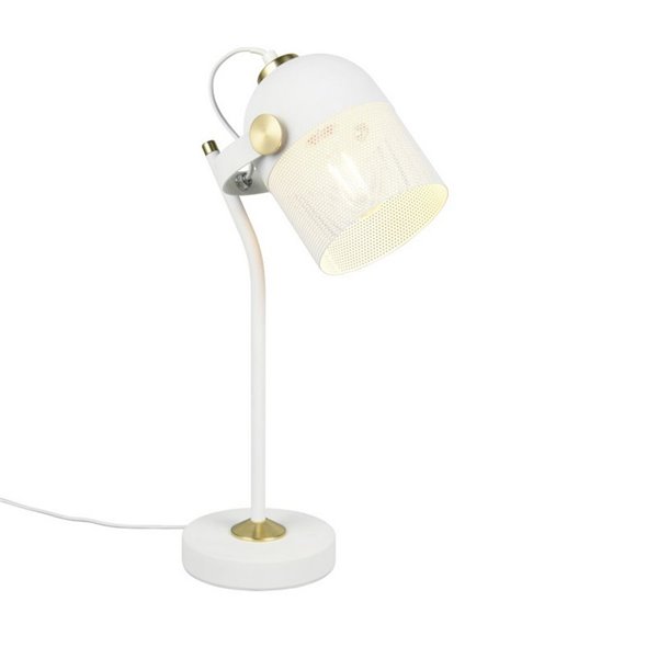 Lámpara de mesa con pantalla rejilla MIXA bombilla excl. 1x E27 max. 10W IP20 Blanco
