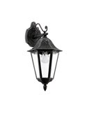 Aplique exterior farol vintage NAVEDO DOWN negro/plateado, E27 (no incl.) IP44