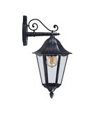 Aplique exterior farol vintage NAVEDO DOWN negro/plateado, E27 (no incl.) IP44