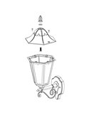 Aplique exterior farol vintage UP NAVEDO negro/plateado, E27 (no incl.) IP44