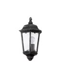 Aplique exterior vintage NAVEDO base negro/plateado, E27 (no incl.) IP44