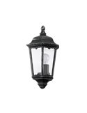 Aplique exterior vintage NAVEDO base negro/plateado, E27 (no incl.) IP44