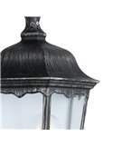 Aplique exterior vintage NAVEDO base negro/plateado, E27 (no incl.) IP44