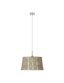 Lámpara de techo colgante redonda madera con dosel metal SENDERO, Ø450mm E27 (no incl.)