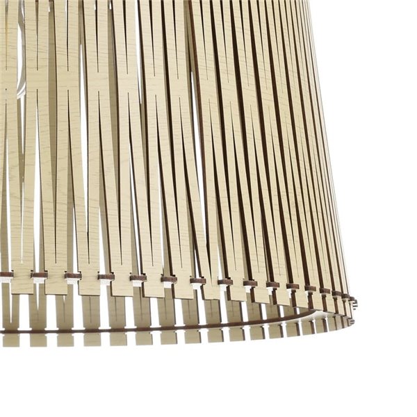 Luminária pendente redonda de madeira com cúpula de metal SENDERO, Ø450mm E27 (não incl.)