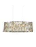 Lámpara de techo colgante ovalada madera con dosel metal SENDERO, 775x250mm, 2xE27 (no incl.)
