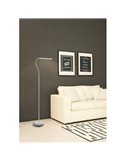 Lámpara de pie LED con cabezal móvil blanca minimalista LAROA, "touch me", 4,2W 600Lm, regulable intensidad, 4000K