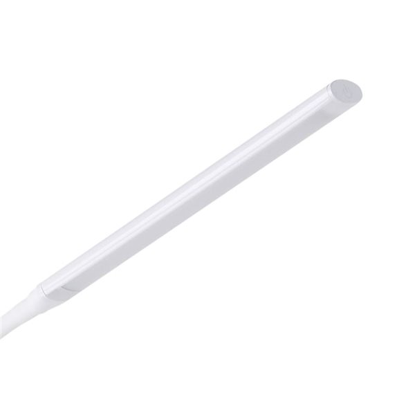 Lámpara de pie LED con cabezal móvil blanca minimalista LAROA, "touch me", 4,2W 600Lm, regulable intensidad, 4000K