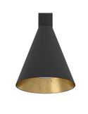 Luminária pendente LED alongada CORTADERAS em metal preto/dourado, GU10 (inclusa), 3000K, 4,8W, regulável