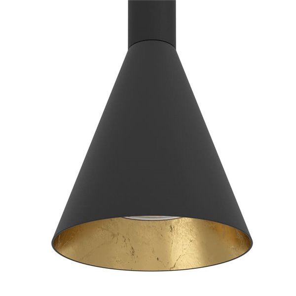Lámpara LED colgante alargada metal negro/dorado CORTADERAS, GU10 (incluida), 3000K, 4,8W, dimmable