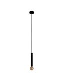 Lámpara de techo colgante metal negro, CORTENOVA, Ø105mm con portalámparas E27 (no incl)