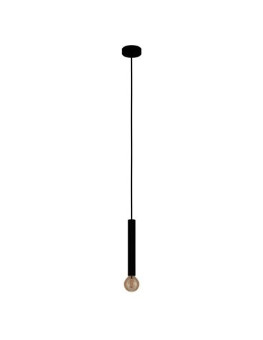 Lámpara de techo colgante metal negro, CORTENOVA, Ø105mm con portalámparas E27 (no incl)