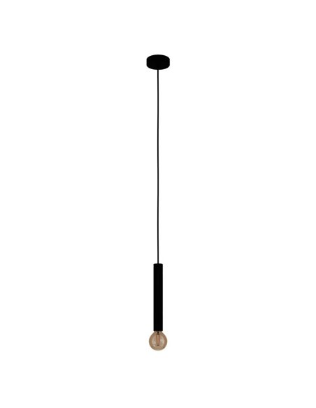 Lámpara de techo colgante metal negro, CORTENOVA, Ø105mm con portalámparas E27 (no incl)
