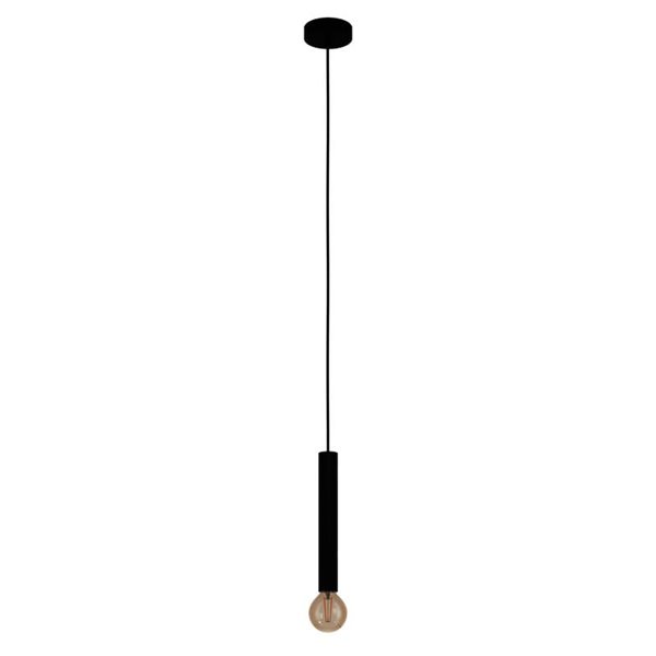 Lámpara de techo colgante metal negro, CORTENOVA, Ø105mm con portalámparas E27 (no incl)