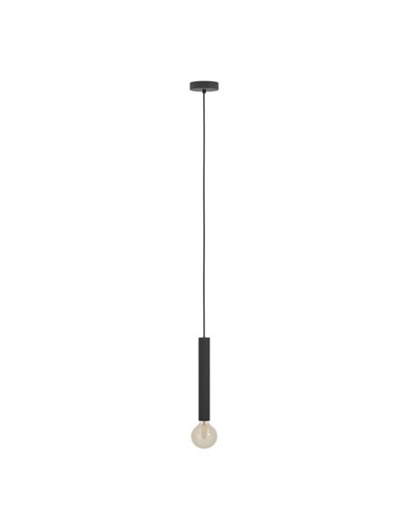Lámpara de techo colgante metal negro, CORTENOVA, Ø105mm con portalámparas E27 (no incl)