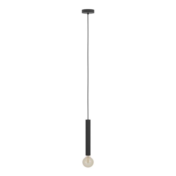 Lámpara de techo colgante metal negro, CORTENOVA, Ø105mm con portalámparas E27 (no incl)