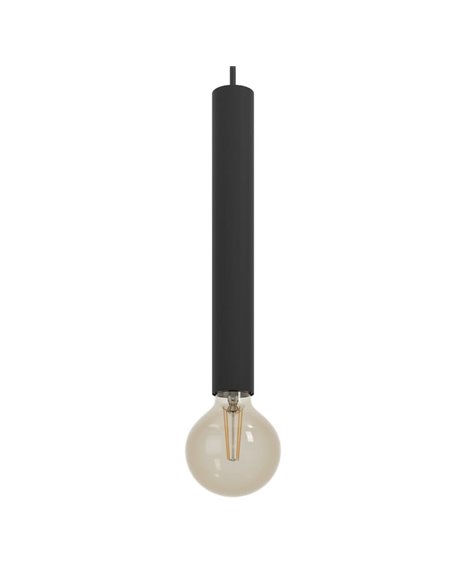 Lámpara de techo colgante metal negro, CORTENOVA, Ø105mm con portalámparas E27 (no incl)