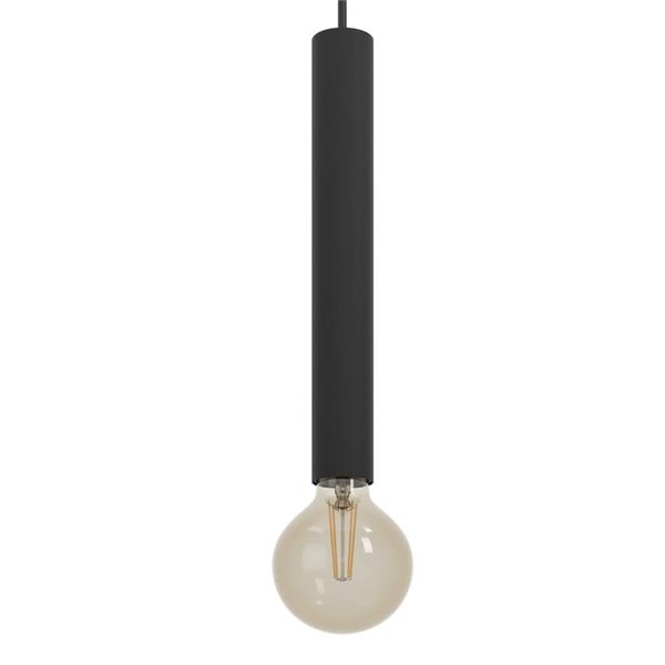 Lámpara de techo colgante metal negro, CORTENOVA, Ø105mm con portalámparas E27 (no incl)
