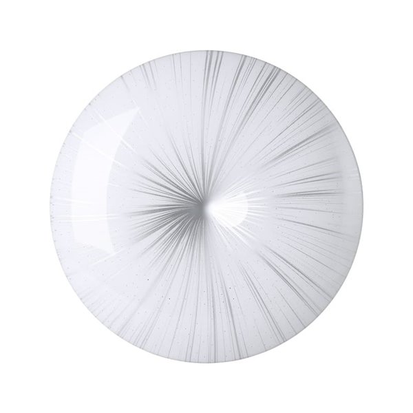Plafonnier ou applique LED rond blanc/noir NIEVES, avec lumière il brille comme un ciel étoilé