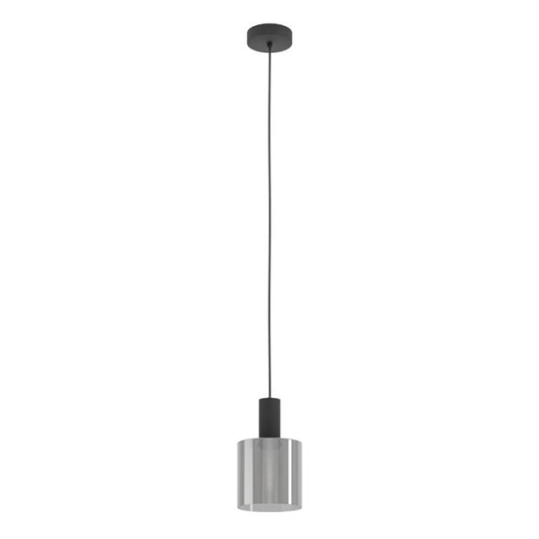 Lámpara colgante estilo escandinavo de acero y vidrio ahumado GOROSIBA, E27 (no incl.)