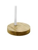 Lámpara de mesa tipo flexo estilo nórdico VERADAL, blanco con base en madera, E27 (no incl.)