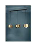 Lámpara de techo colgante con 3 pantallas de metal oro DUGLIA, 3xE27 (no incl.)