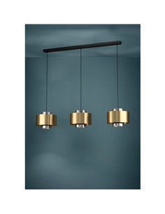 Lámpara de techo colgante con 3 pantallas de metal oro DUGLIA, 3xE27 (no incl.) 2