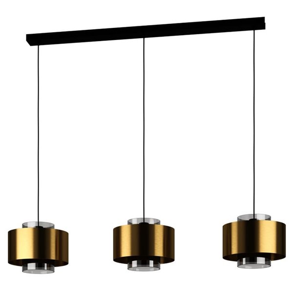 Lámpara de techo colgante con 3 pantallas de metal oro DUGLIA, 3xE27 (no incl.)