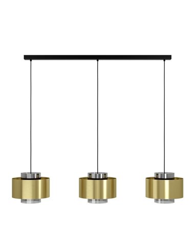 Lámpara de techo colgante con 3 pantallas de metal oro DUGLIA, 3xE27 (no incl.)
