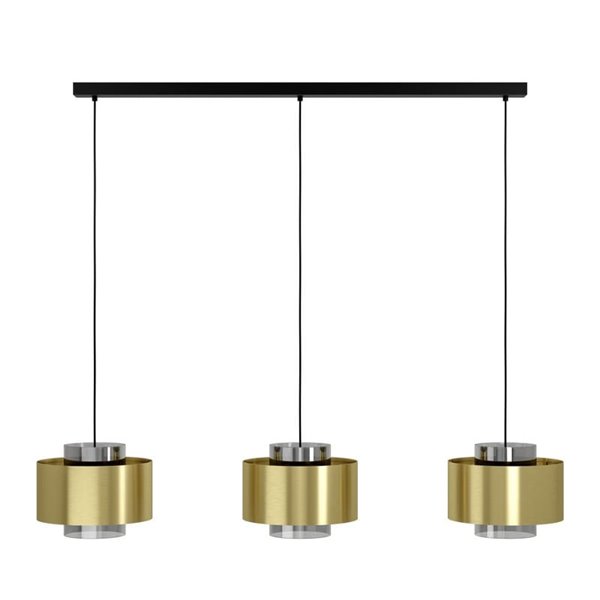Lámpara de techo colgante con 3 pantallas de metal oro DUGLIA, 3xE27 (no incl.)