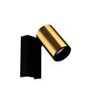 Applique LED CUMARIBO dorée et noire avec spot orientable, GU10 inclus, lumière blanche 4,5 W