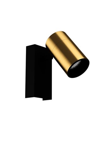 Aplique LED de pared con foco orientable oro y negro CUMARIBO, GU10 incluida, luz blanca 4,5W 