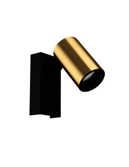 Aplique LED de pared con foco orientable oro y negro CUMARIBO, GU10 incluida, luz blanca 4,5W 