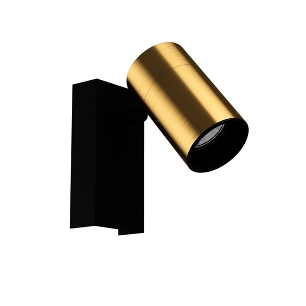 Aplique LED de pared con foco orientable oro y negro CUMARIBO, GU10 incluida, luz blanca 4,5W 