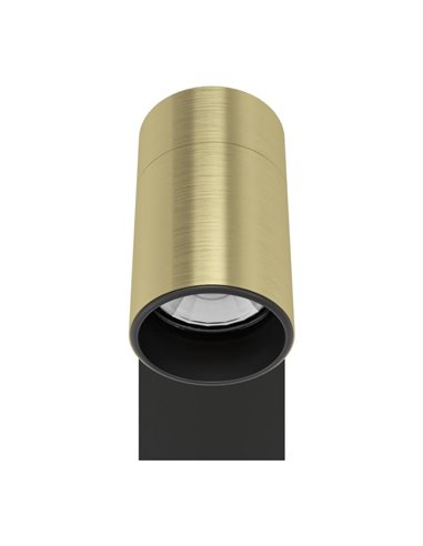 Applique LED CUMARIBO dorée et noire avec spot orientable, GU10 inclus, lumière blanche 4,5 W