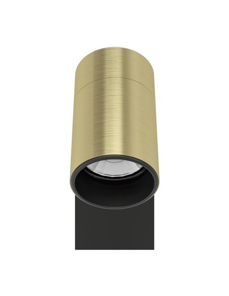 Applique LED CUMARIBO dorée et noire avec spot orientable, GU10 inclus, lumière blanche 4,5 W