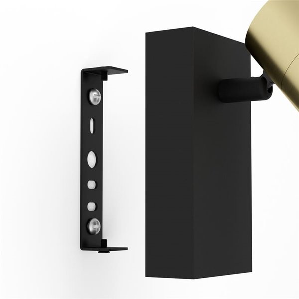 Aplique LED de pared con foco orientable oro y negro CUMARIBO, GU10 incluida, luz blanca 4,5W 