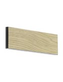 Luminária de parede retangular LED CLIMENE com folheado de carvalho, 2x4,2W 3000K 1000Lm