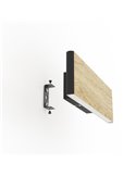 Aplique de pared LED rectangular con chapa de roble CLIMENE, 2x4,2W 3000K 1000Lm